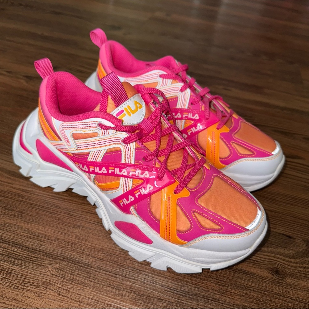 Fila Pink and Orange Women's Sneakers